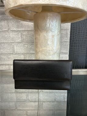 Louis Vuitton Black Epi Textured Leather wallet
